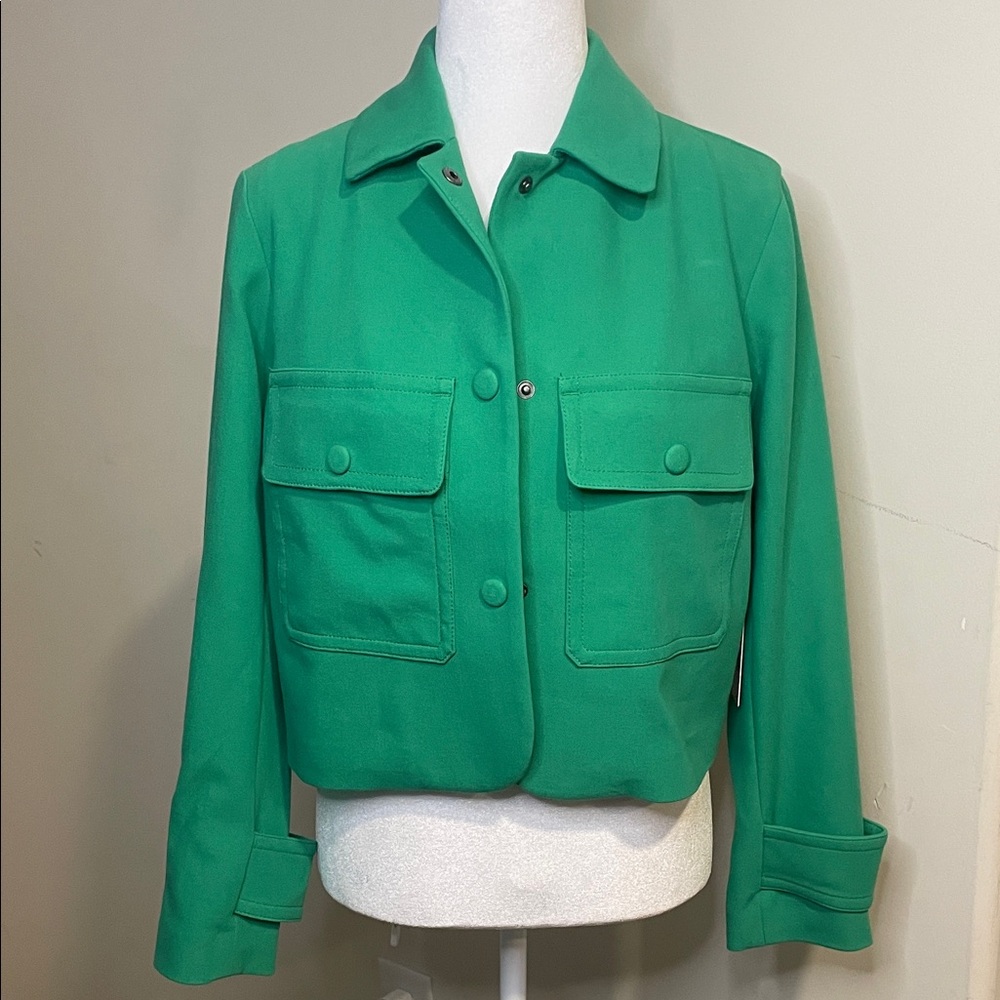 NWT Express Bright Green Utility Jacket